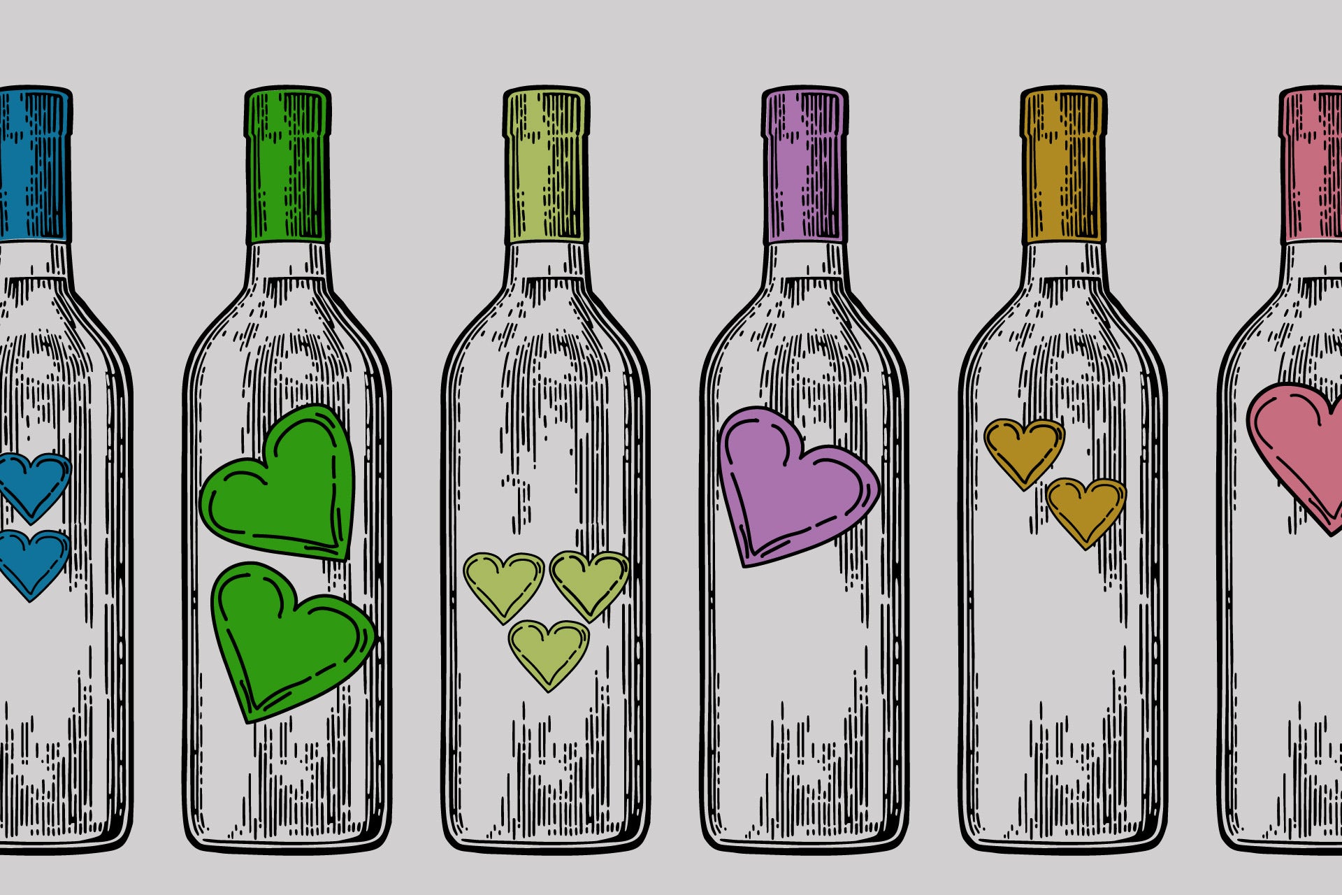 Wine bottles for collecting